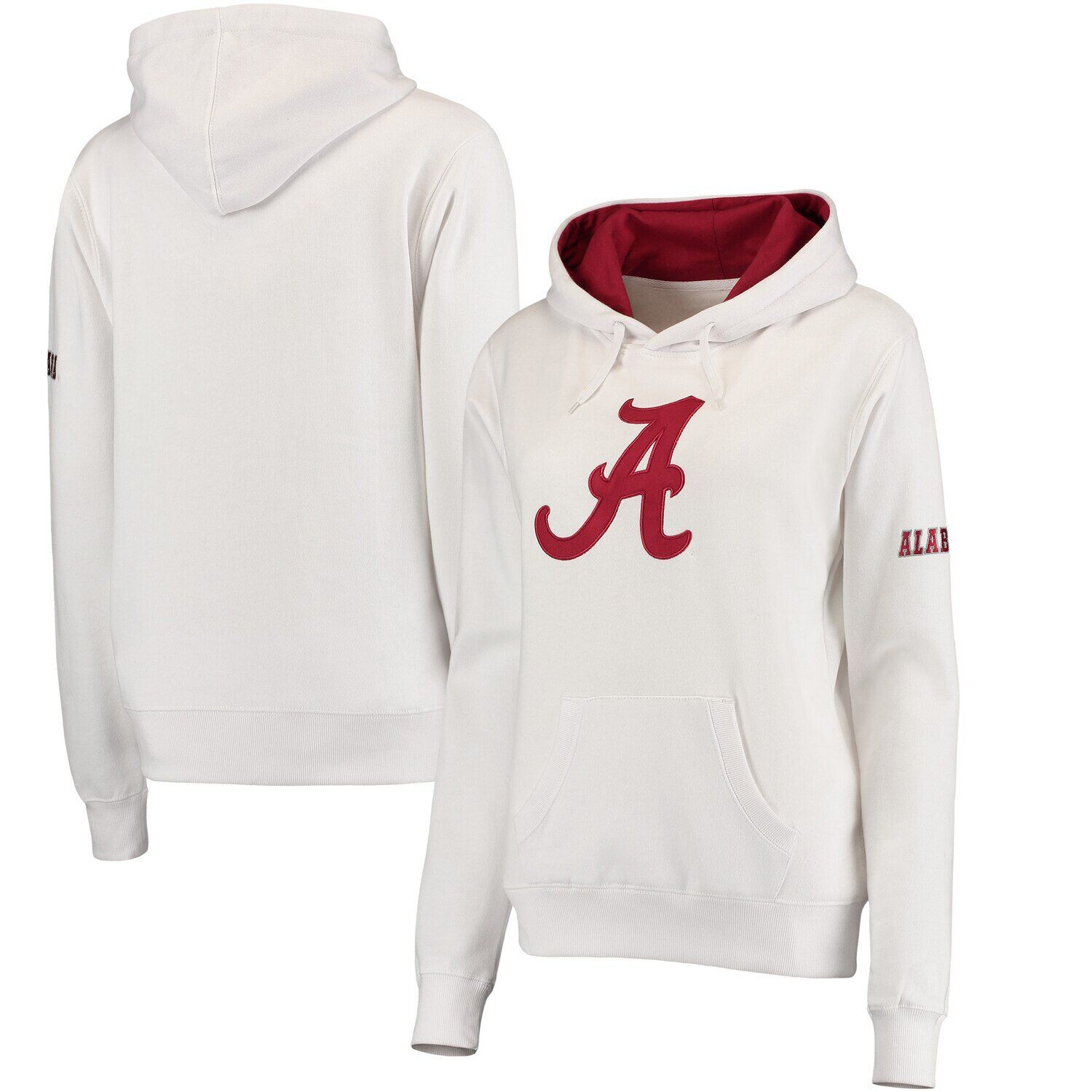 

Женский белый пуловер с большим логотипом Alabama Crimson Tide