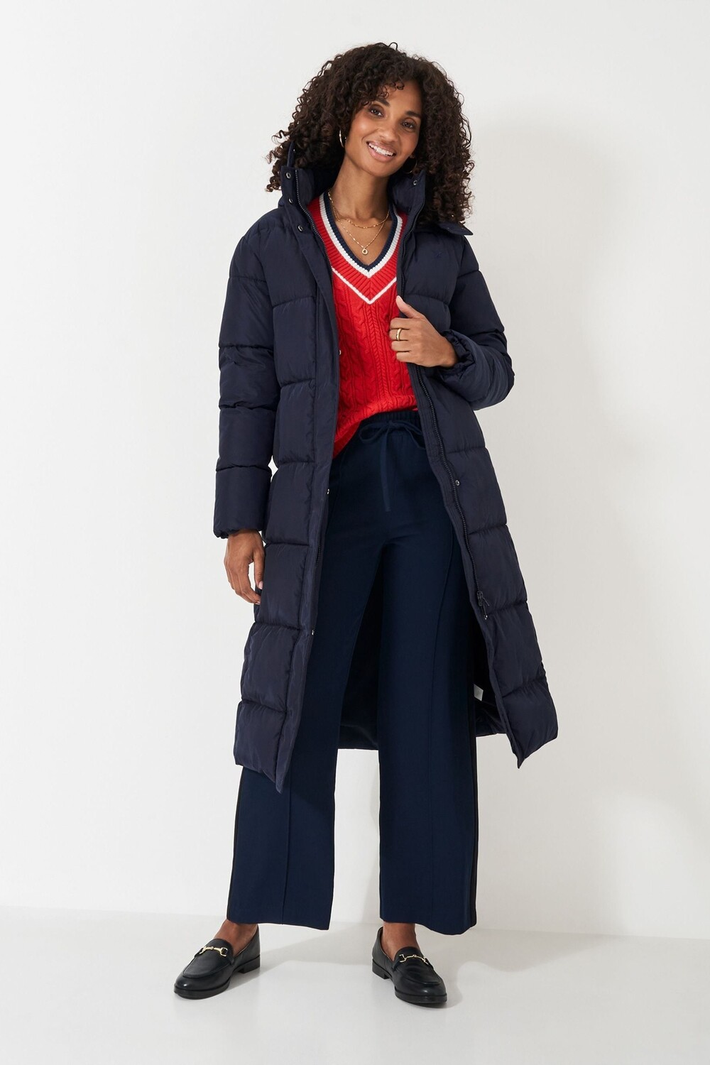 

Удлиненное полупальто стеганое Crew Clothing Company, синий