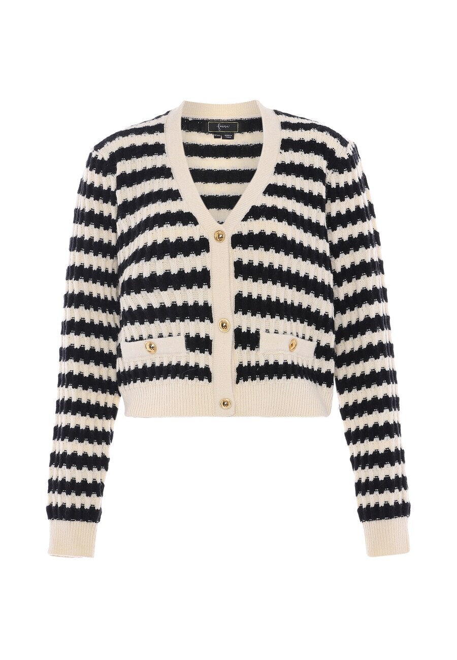 

Кардиган faina Knit Cardigan, бежевый/черный
