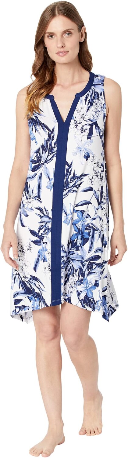 

Платье для сна на бретелях Tommy Bahama, цвет White Ground/Blue Floral
