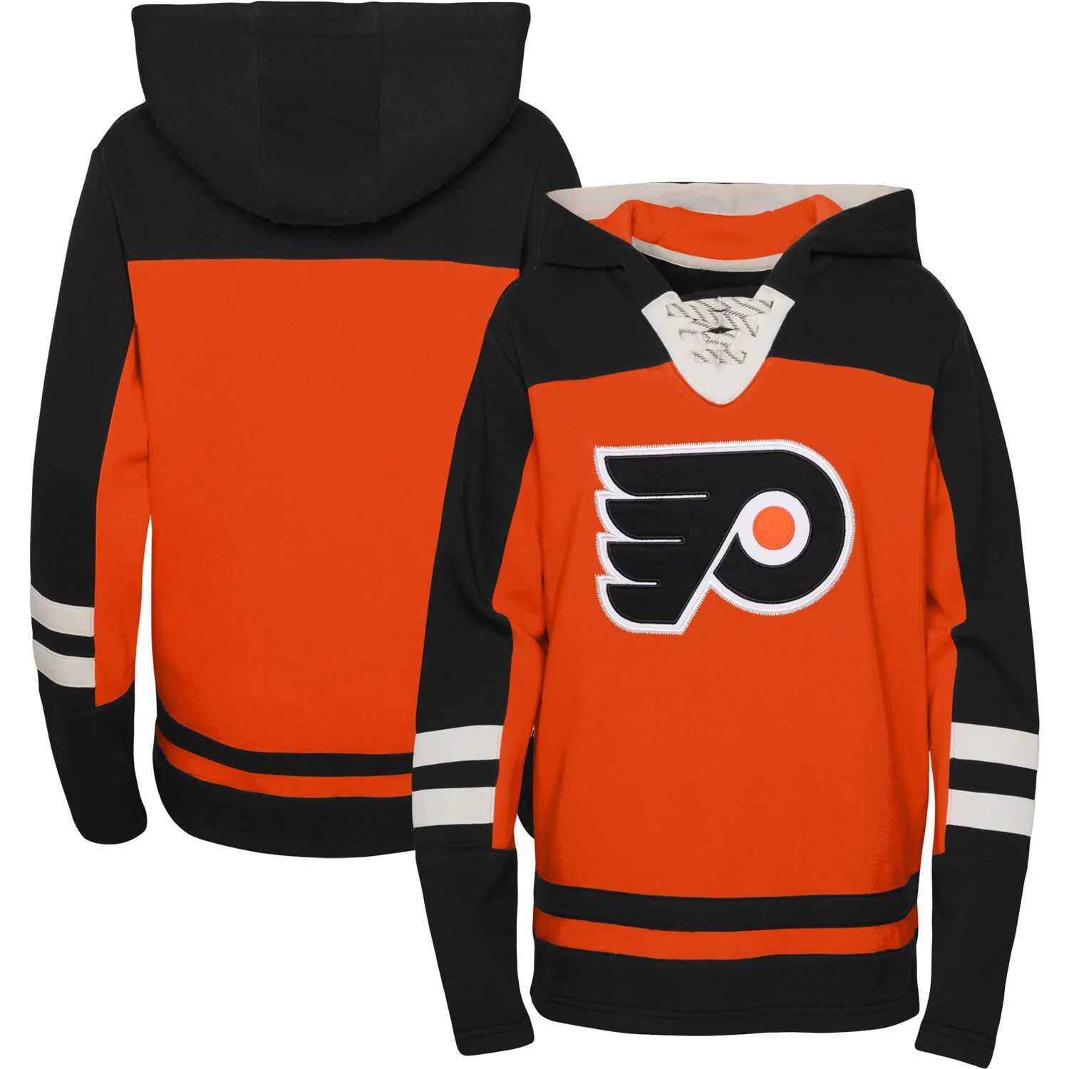 

Пуловер с капюшоном на шнуровке Youth Orange Philadelphia Flyers Ageless Revisited Home Outerstuff