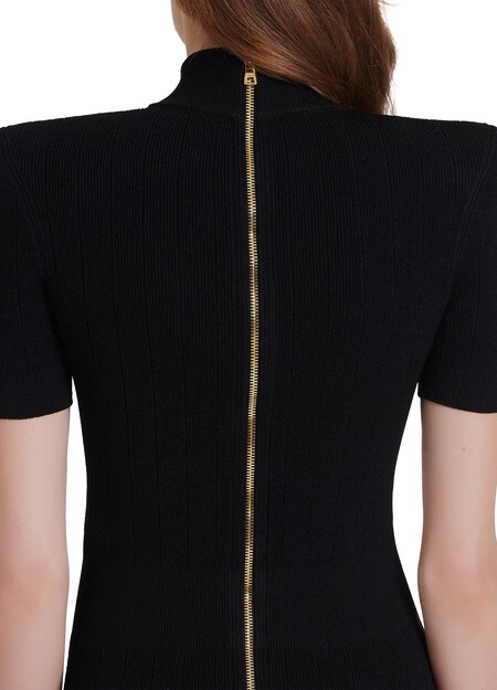 

Короткое платье Balmain, темно-серый