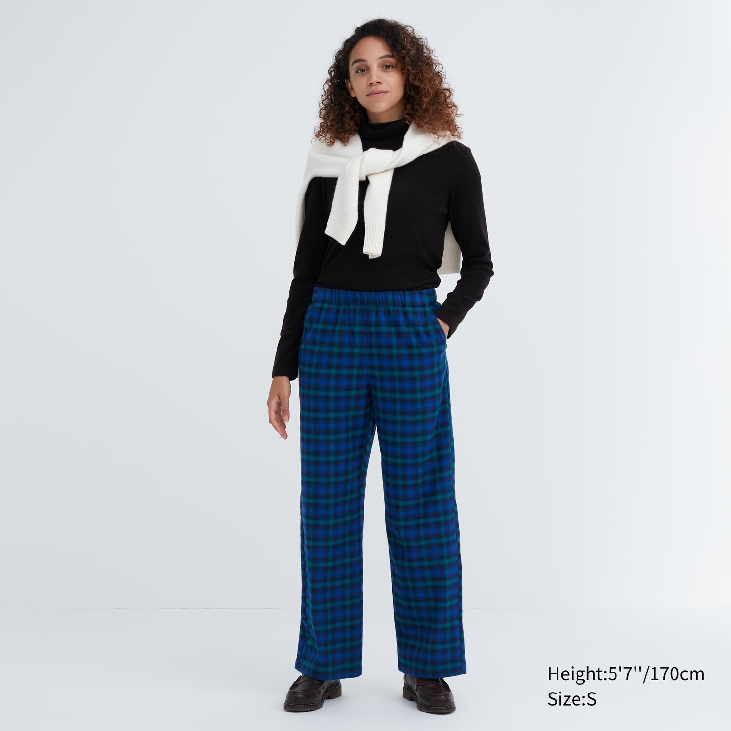 

Фланелевые брюки UNIQLO, синий