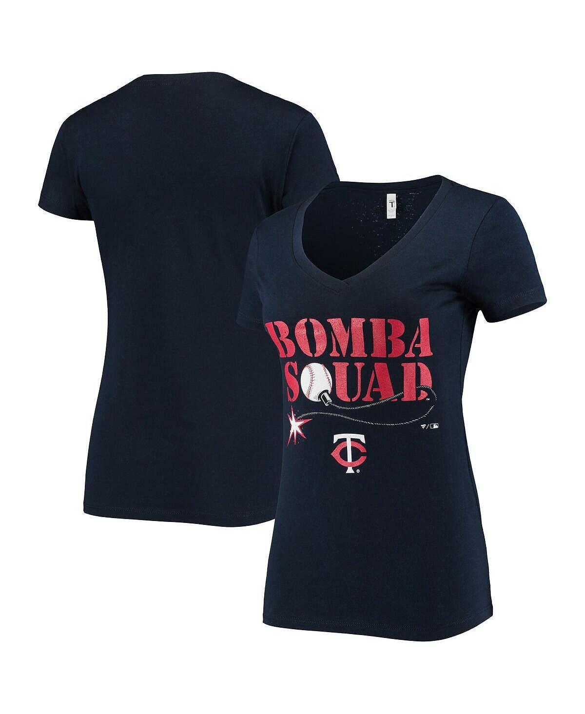 

Женская темно-синяя футболка Minnesota Twins Hometown с v-образным вырезом BreakingT, темно-синий