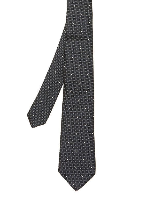 Синий шелковый галстук с микро-узором Canali