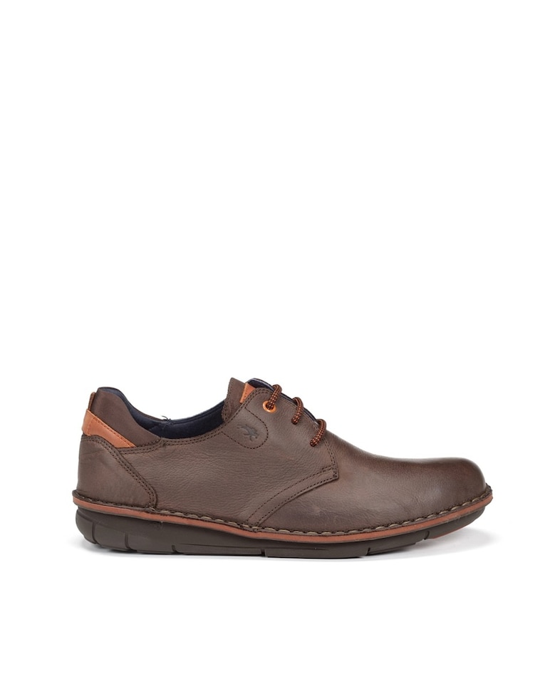 Темно-коричневые мужские туфли на шнуровке Fluchos с зубчатой ​​подошвой Fluchos, коричневый мужские коричневые кожаные туфли на шнуровке fluchos коричневый