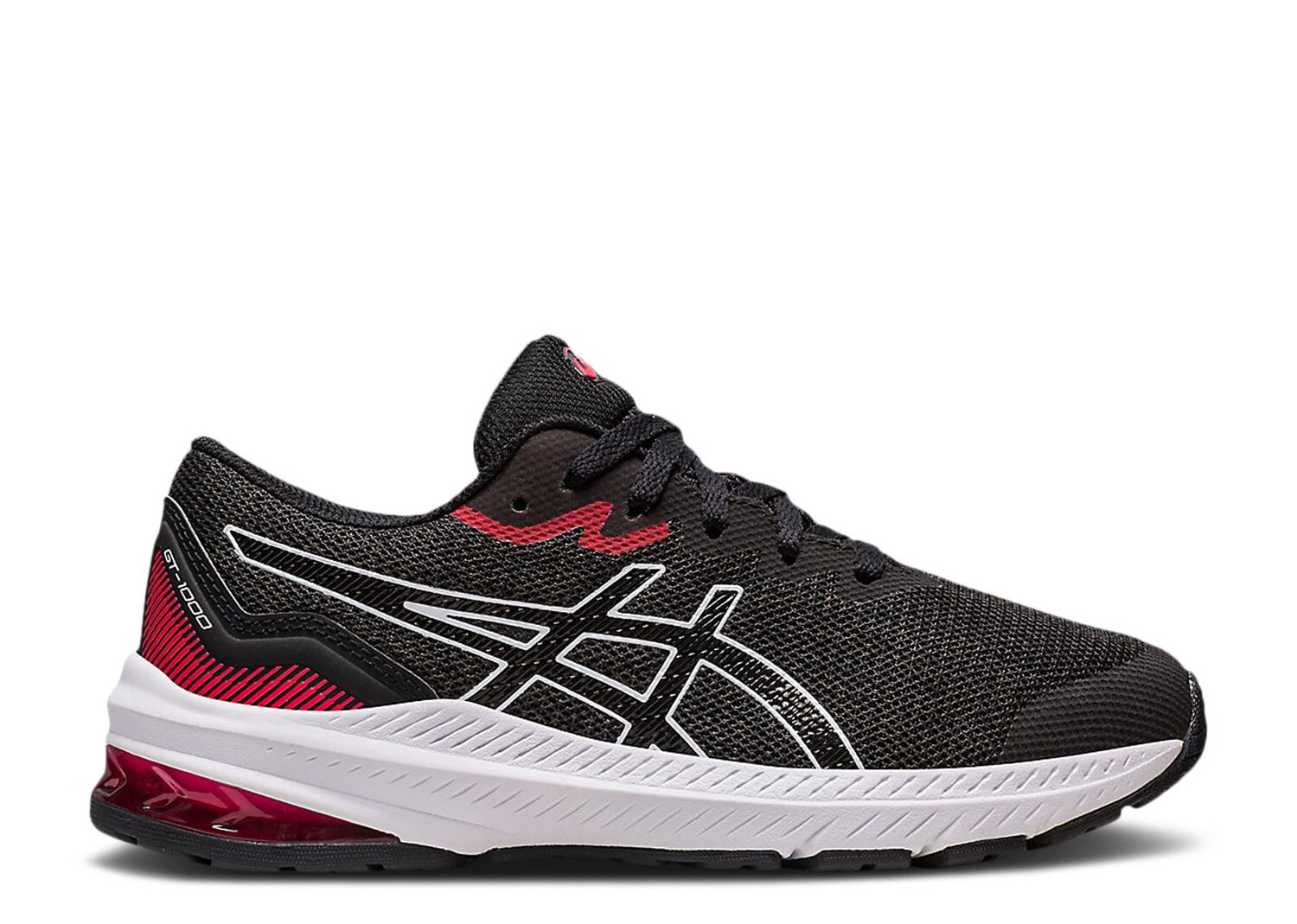 

Кроссовки ASICS Gt 1000 11 Gs 'Black Electric Red', черный