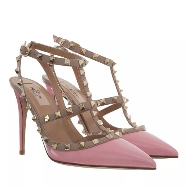 

Туфли ankle strap rockstud Valentino Garavani, бежевый