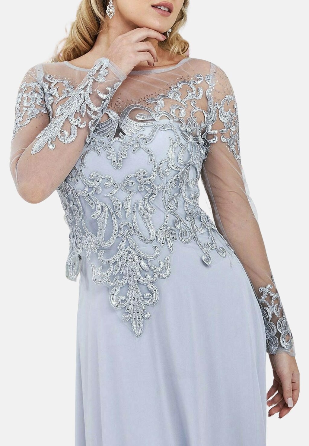 

Праздничная одежда Embroidered Bodice Goddiva, серая