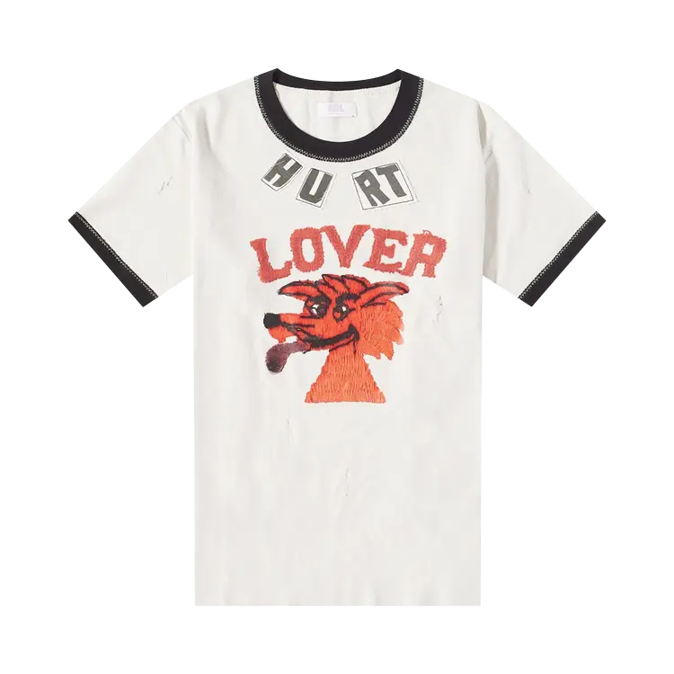

Футболка ERL Hurt Lover 'Ivory', белый