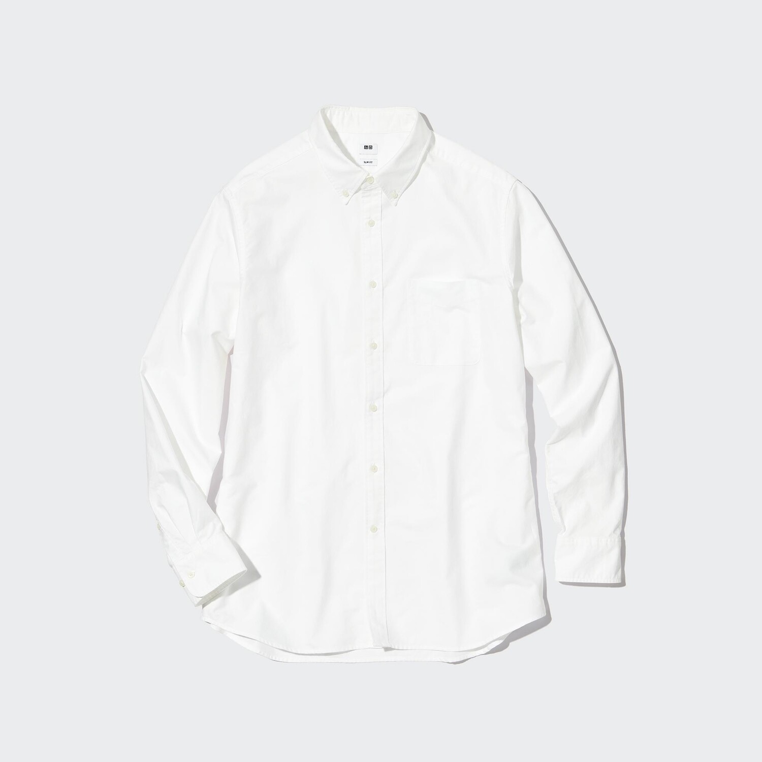 

Рубашка UNIQLO Oxford прямого кроя, айвори