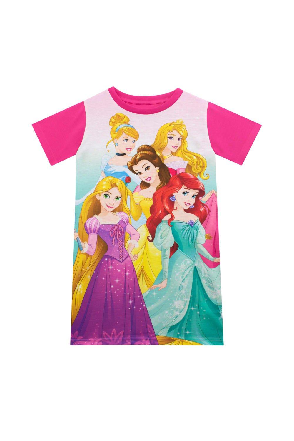 Ночная рубашка принцессы Disney, розовый прическа принцессы диснея ариэль mattel