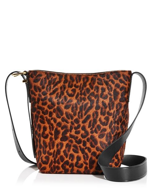 

Сумка-тоут Essentials из телячьей шерсти с леопардовым принтом Madewell, цвет Brown