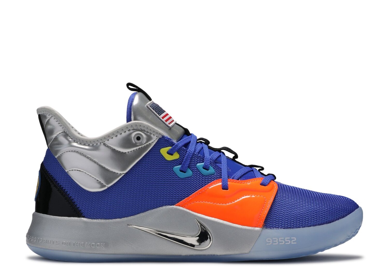 

Кроссовки Nike Nasa X Pg 3 'Apollo 14', синий, Синий;серый