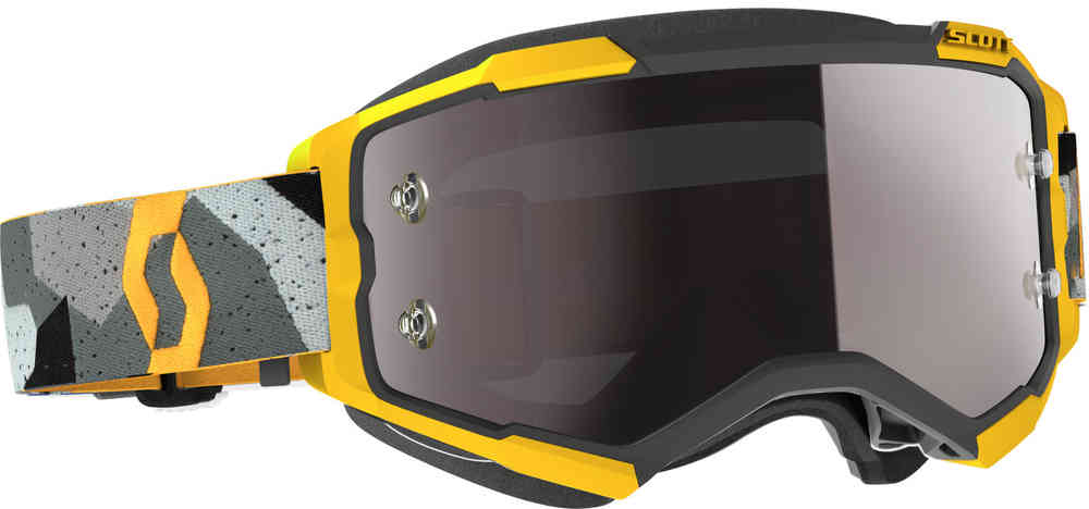 Хромированные камуфляжные серо-желтые очки Fury для мотокросса Scott