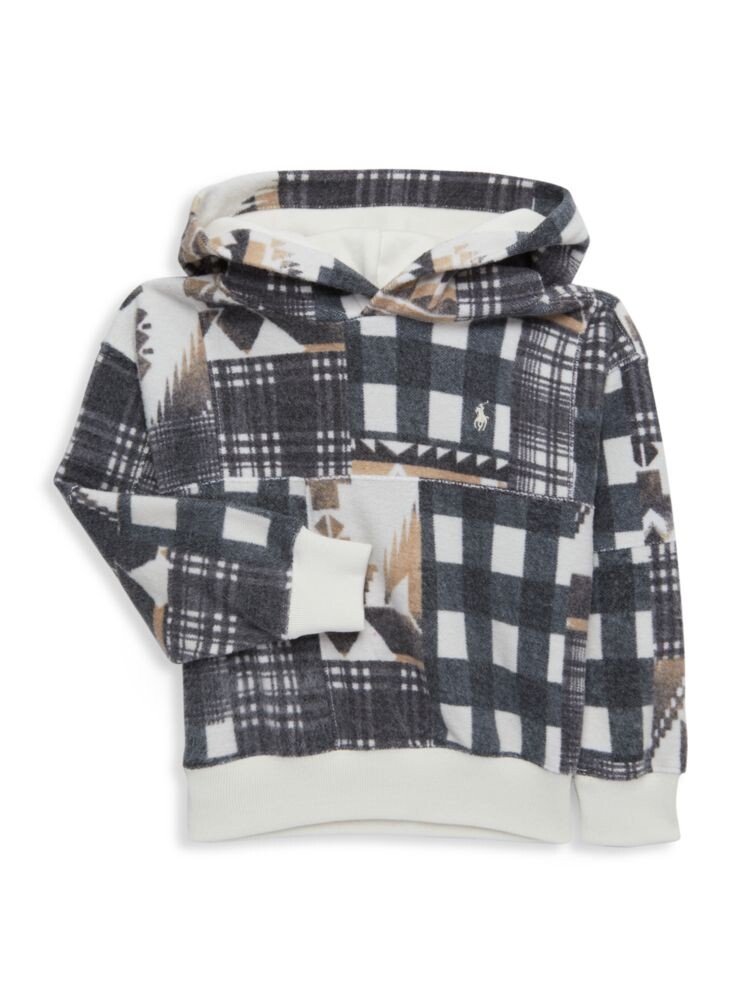 

Флисовая толстовка с принтом Magic для маленьких мальчиков Polo Ralph Lauren, цвет White Black