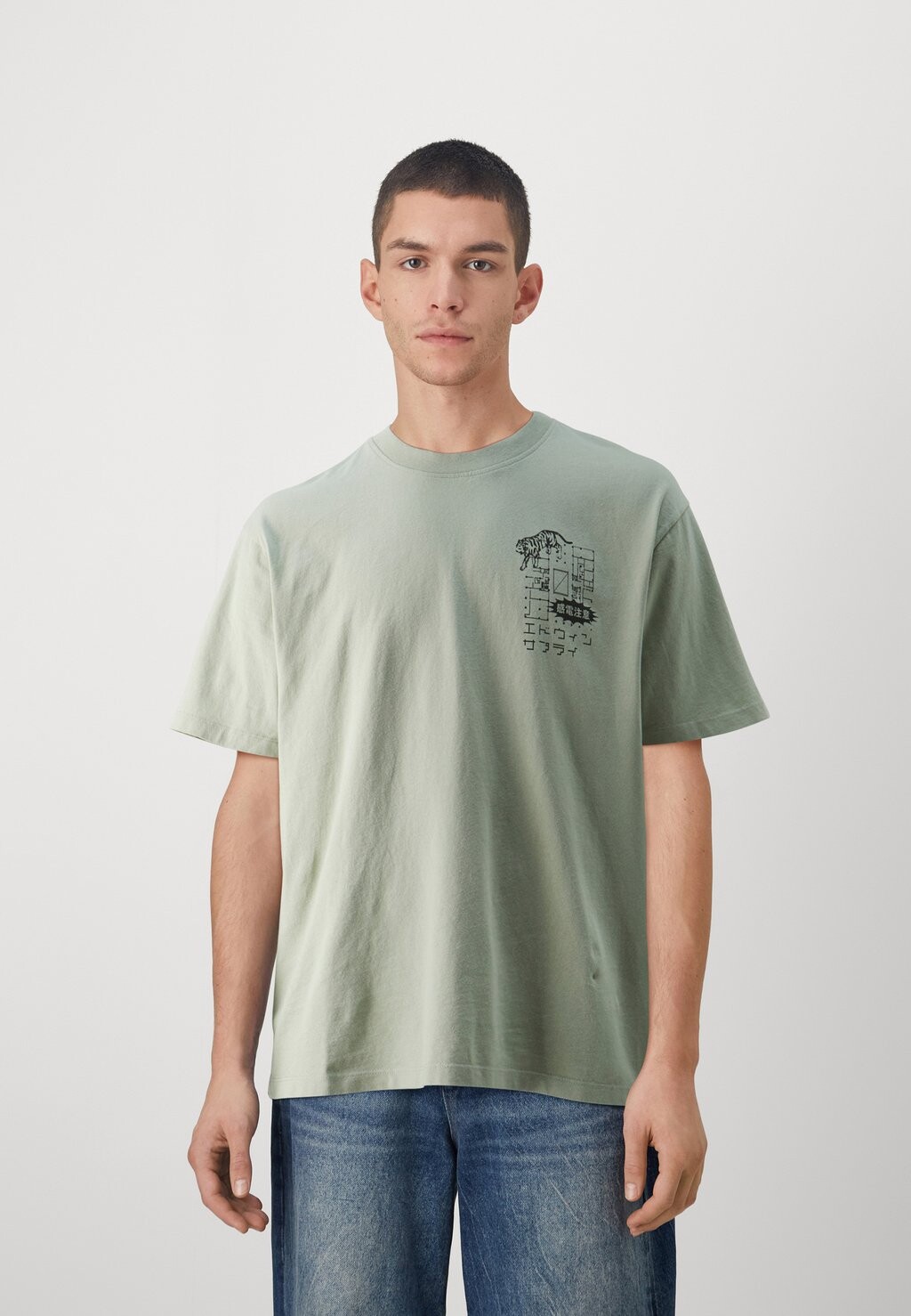 

Футболка с принтом UNISEX Edwin, светло-зеленый