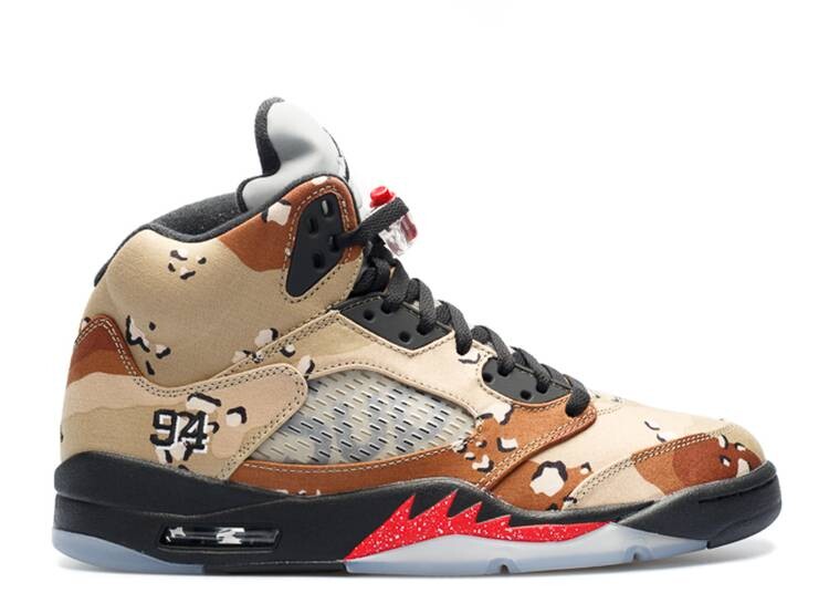 

Кроссовки SUPREME X AIR JORDAN 5 RETRO 'DESERT CAMO',