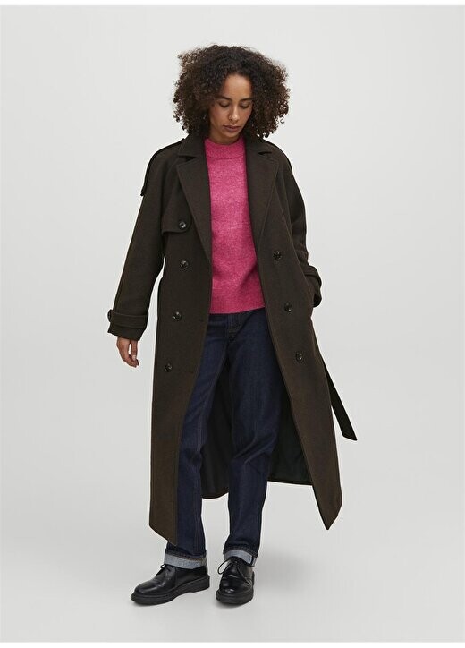 

Коричневый женский тренч JXROSIE WOOL BLEND TRENCHCOAT OTW JJXX, коричневый