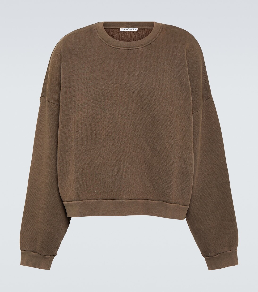 

Хлопковая толстовка Acne Studios, коричневый