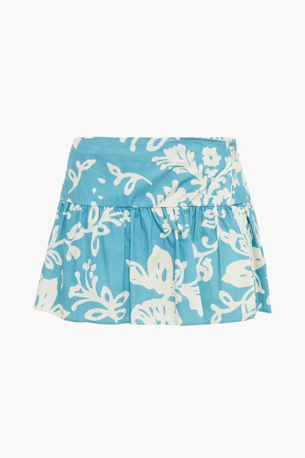 

Шорты из хлопкового поплина со сборками и принтом Redvalentino, бирюзовый