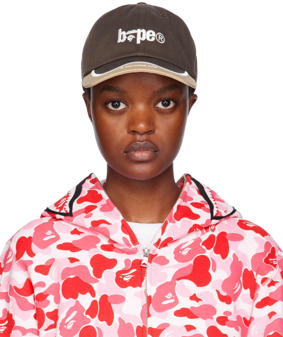 

Коричневая кепка из шести панелей BAPE