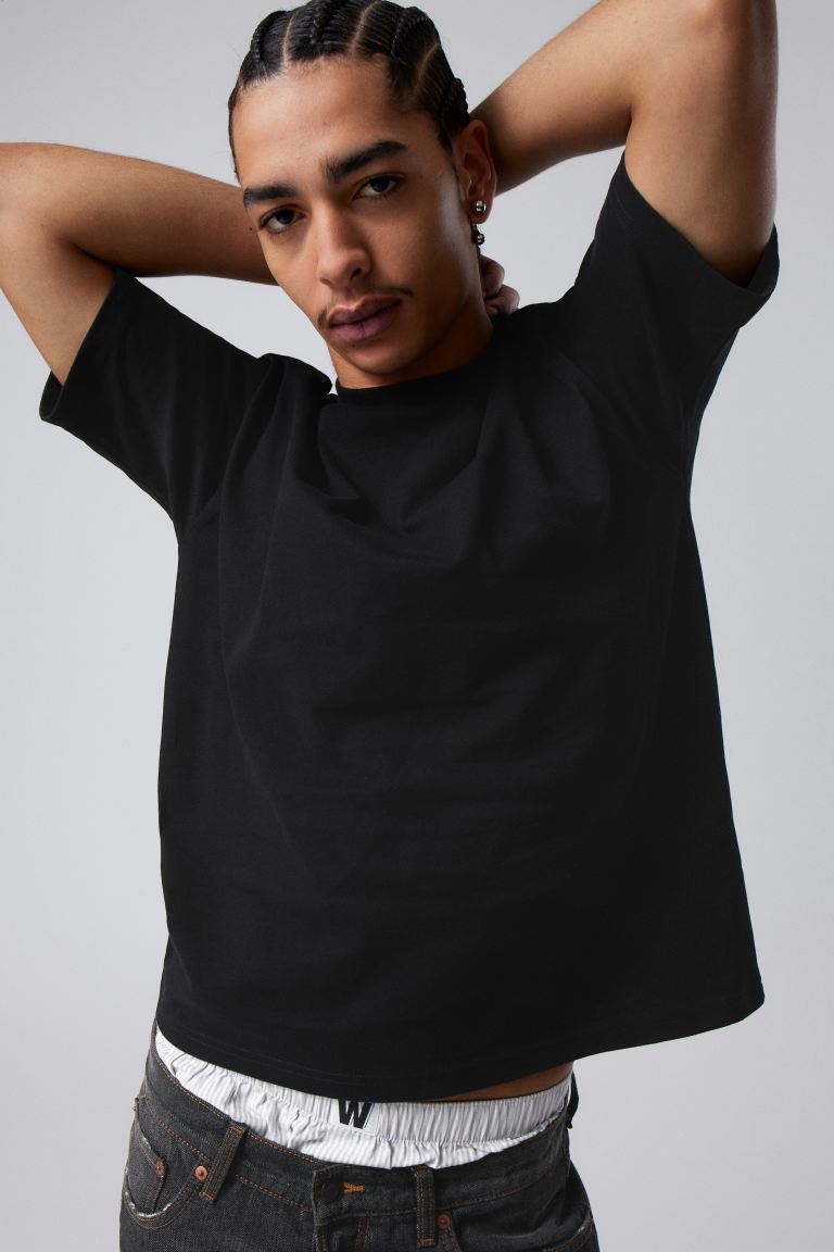 Свободная футболка H&M, черный