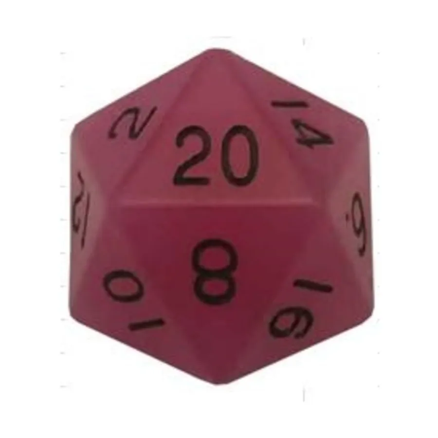 

Mega Acrylic d20 Фиолетовый с черным, Acrylic Dice - Glow (Metallic Dice Games)
