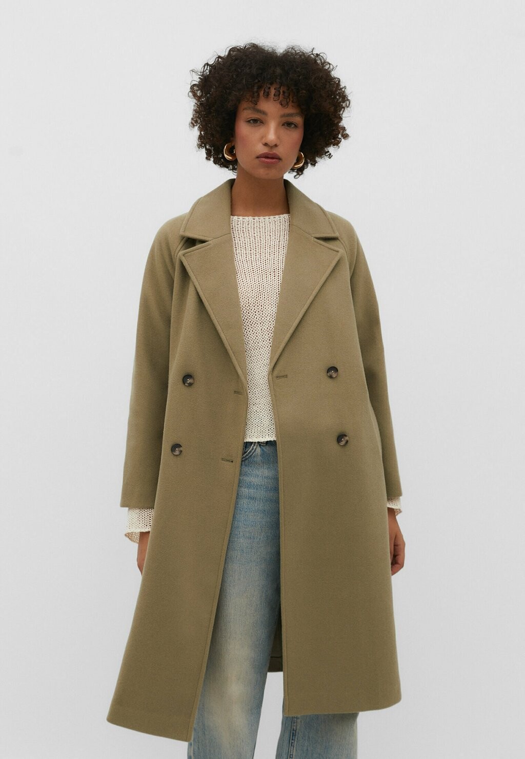 

Тренч Soft-Touch Stradivarius, хаки