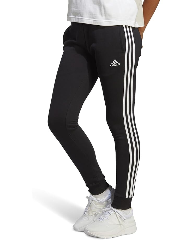 

Брюки adidas Essentials 3-Stripes French Terry Cuffed Pants, черный/белый