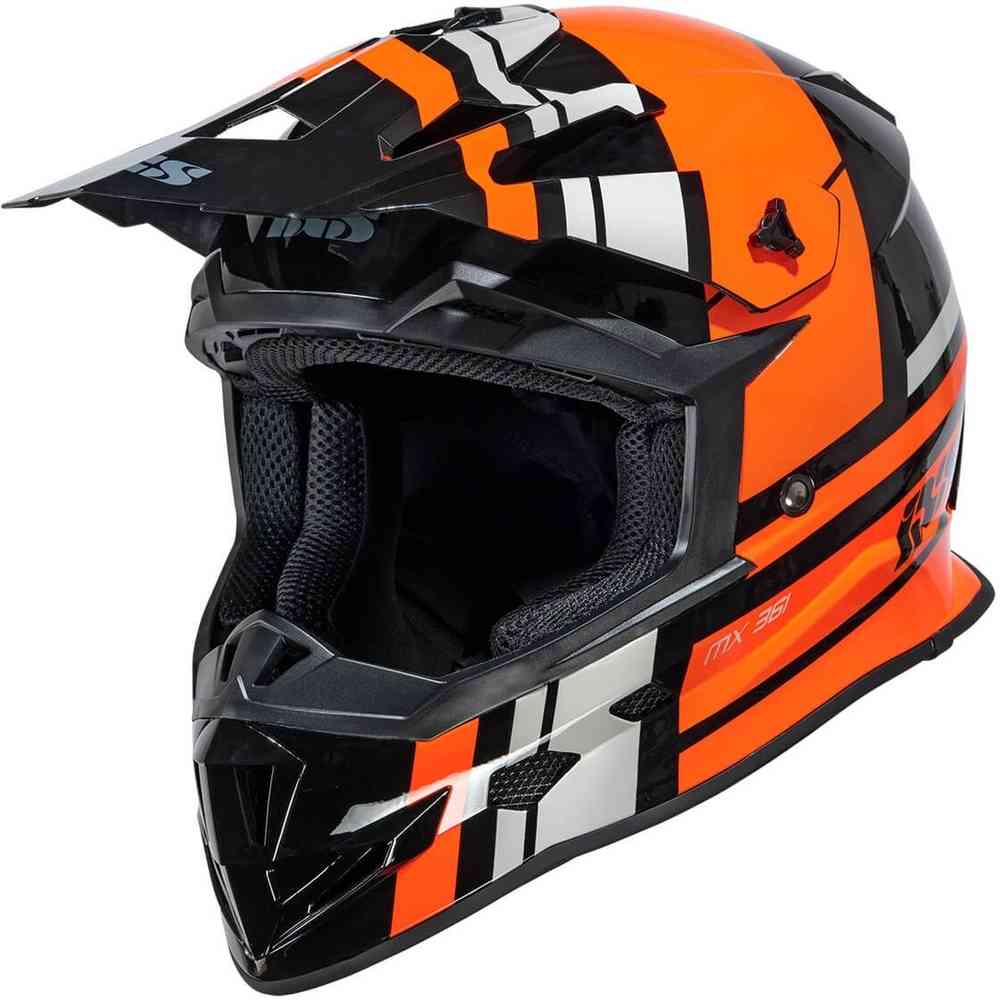 361 2.3 Шлем для мотокросса IXS, черный матовый/оранжевый