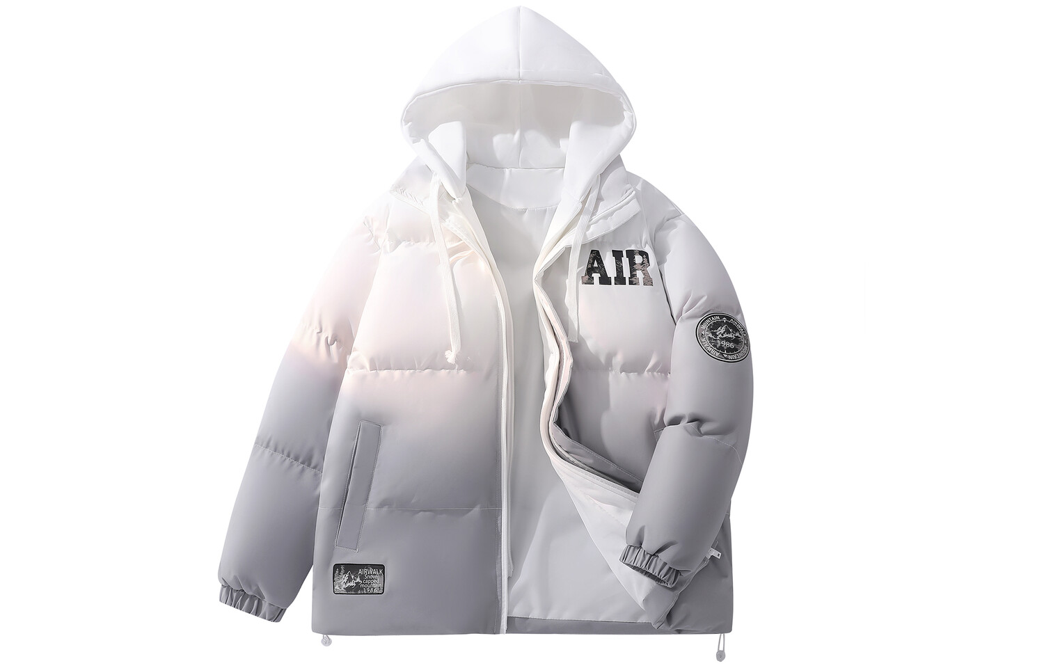 

Стеганая куртка унисекс Airwalk, Silver Fade Black (обновление градиента)