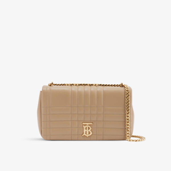 

Кожаная сумка через плечо Lola среднего размера Burberry, бежевый
