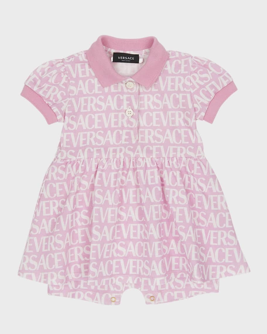 

Комбинезон для девочек с повторяющимся логотипом, размер Newborn-18M Versace