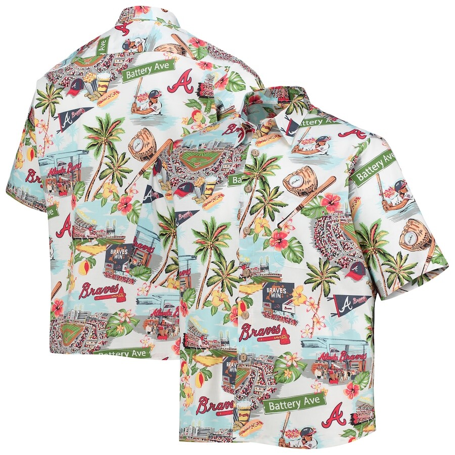 

Рубашка Reyn Spooner Atlanta Braves, белый