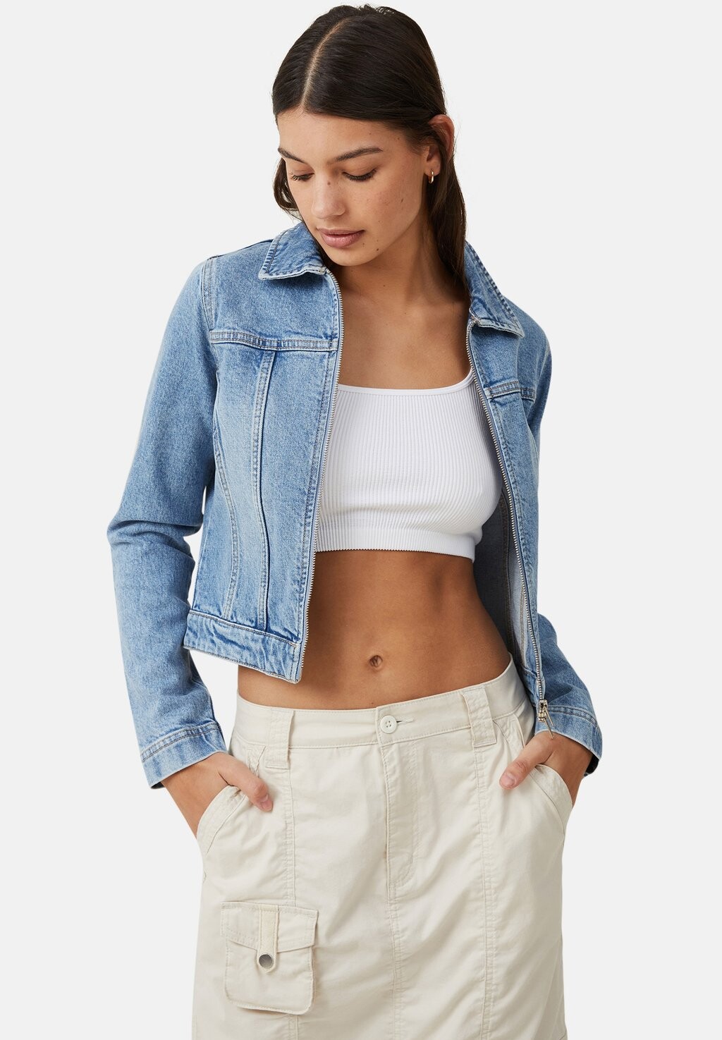 

Джинсовая куртка Cotton On, колокольчики синий