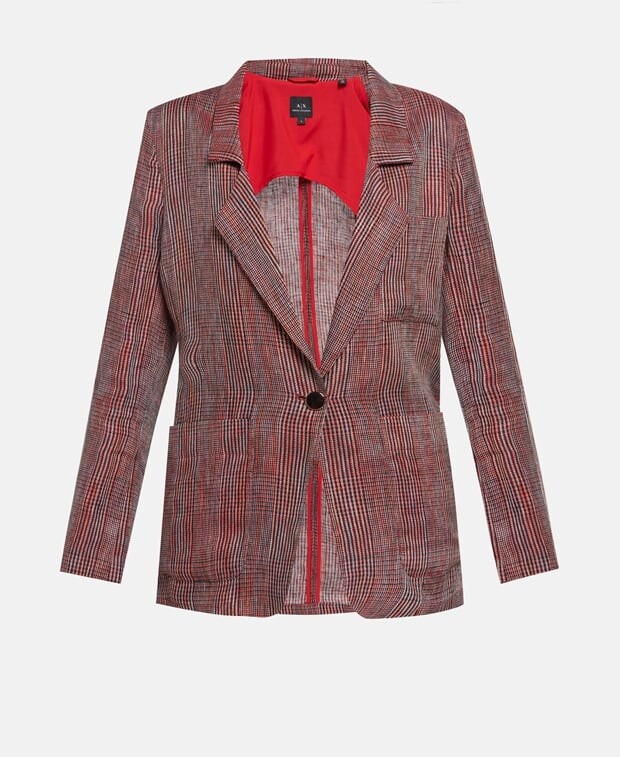 

Льняной пиджак Armani Exchange, красный