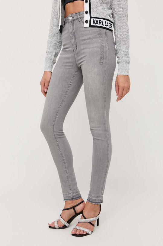Джинсы Karl Lagerfeld, серый джинсы скинни blend прилегающий силуэт средняя посадка размер 52 182 голубой