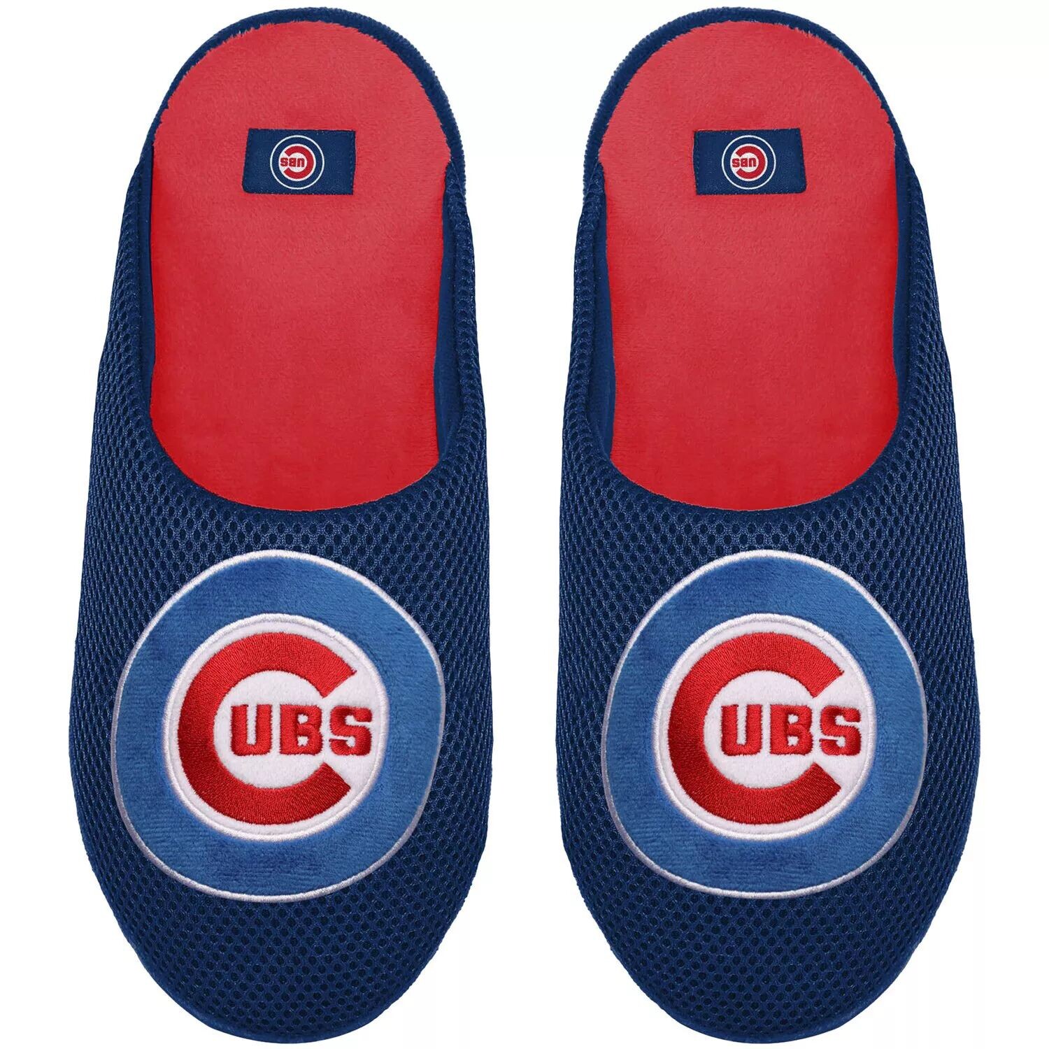 

Мужские слиперы с цветными блоками и большим логотипом FOCO Chicago Cubs