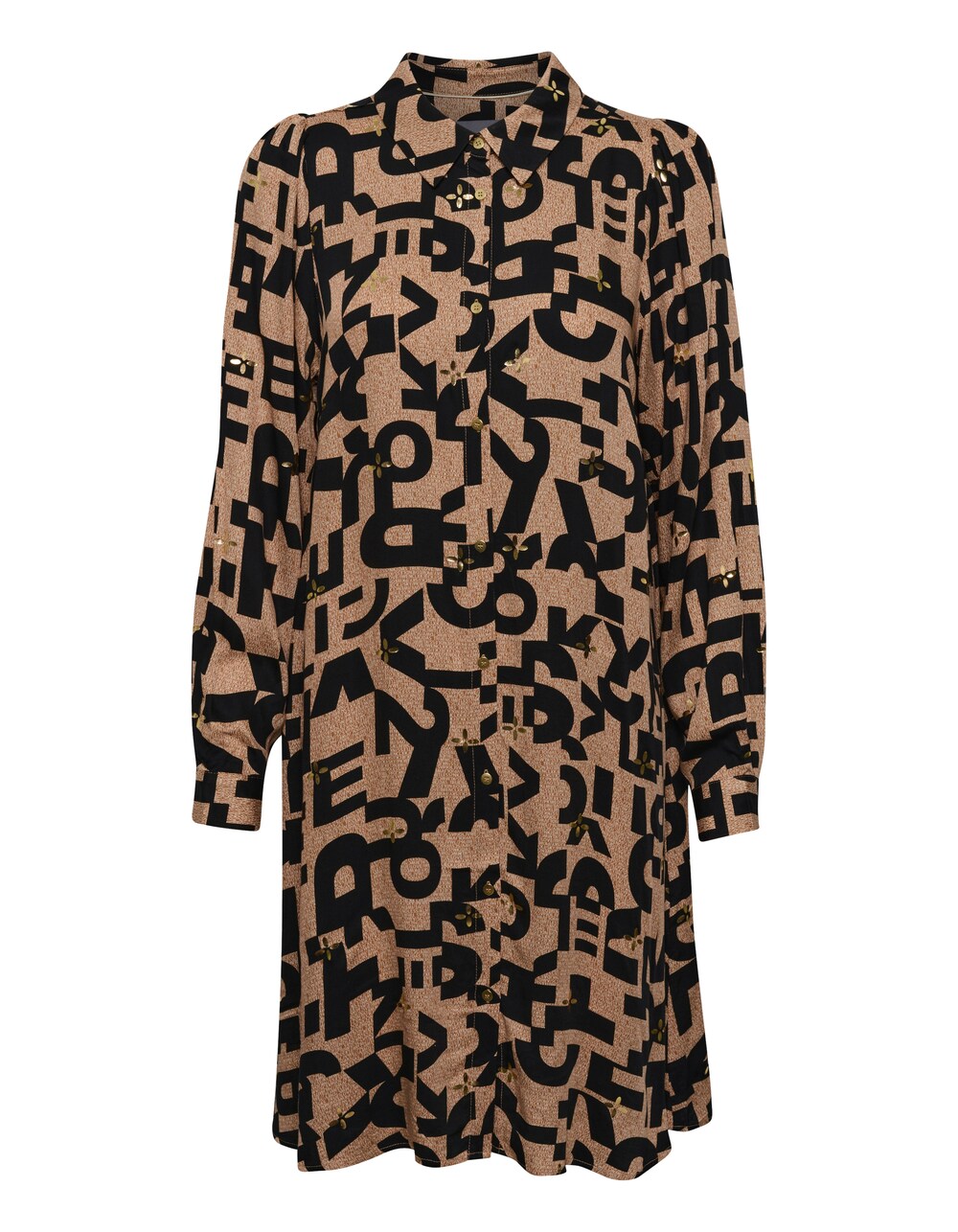 Рубашка-платье CULTURE Toya, коричневый