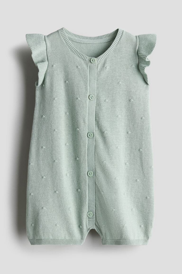 

Комбинезон хлопкового трикотажа H&M, зеленый