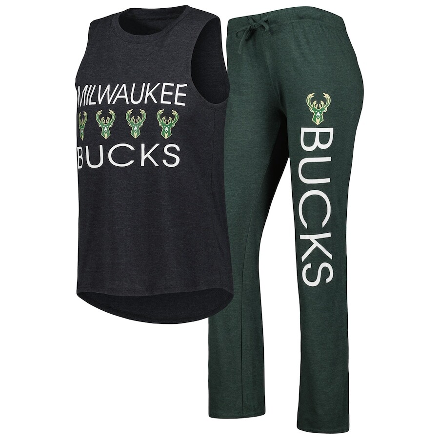 

Пижамный комплект Concepts Sport Milwaukee Bucks, зеленый