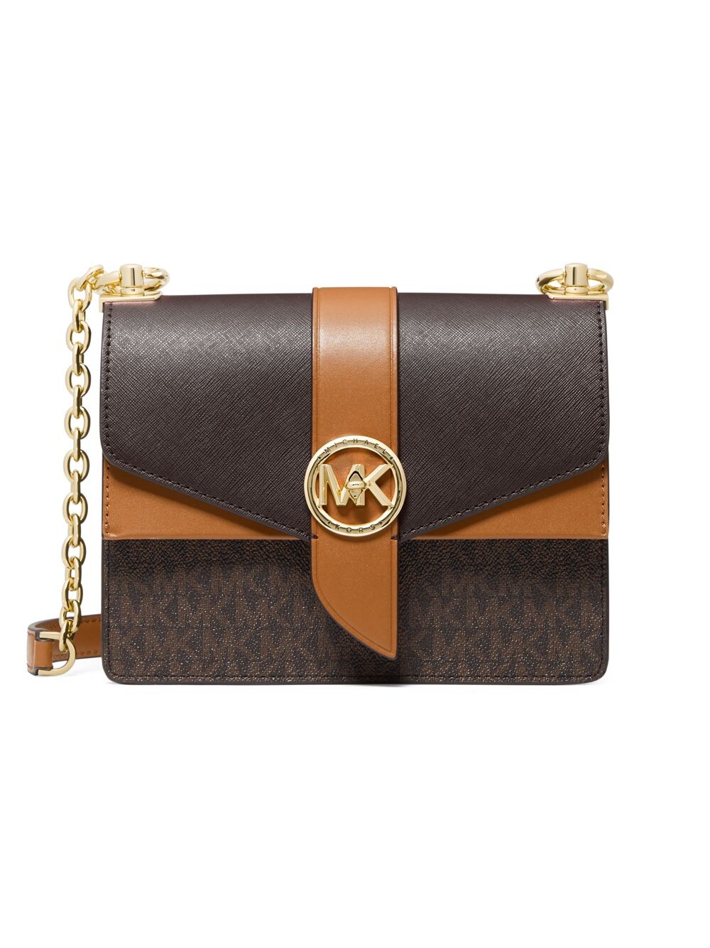 

Маленькая трансформируемая сумка через плечо Greenwich MICHAEL Michael Kors, коричневый