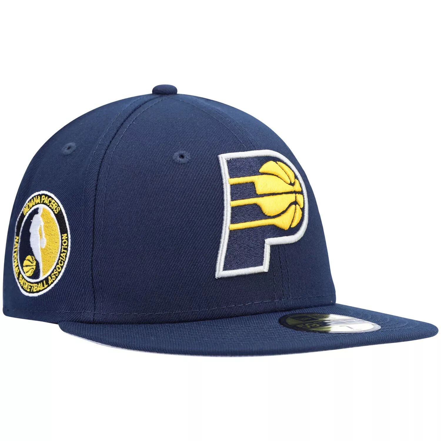 

Мужская приталенная кепка New Era Navy Indiana Pacers Team Logoman 59FIFTY