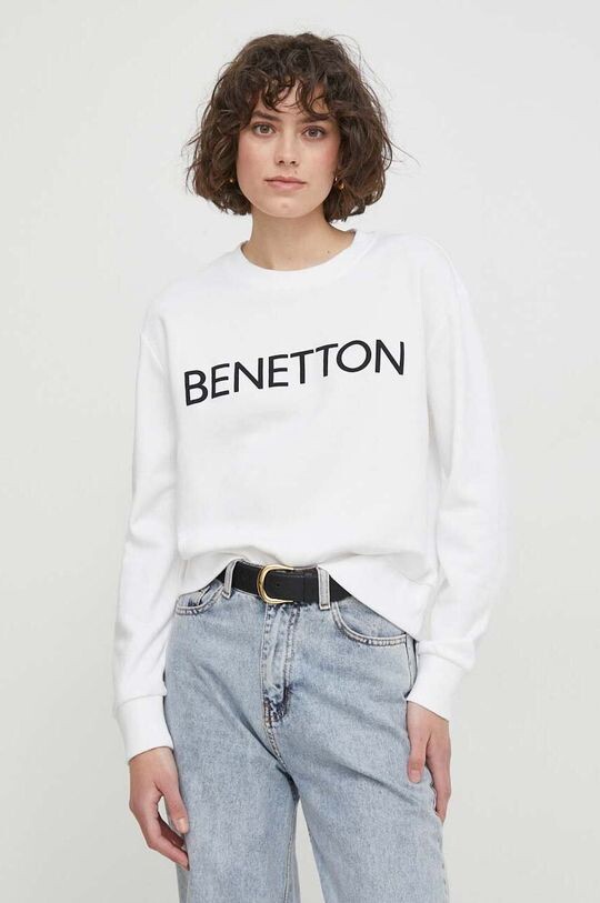 

Хлопковая толстовка United Colors of Benetton, белый