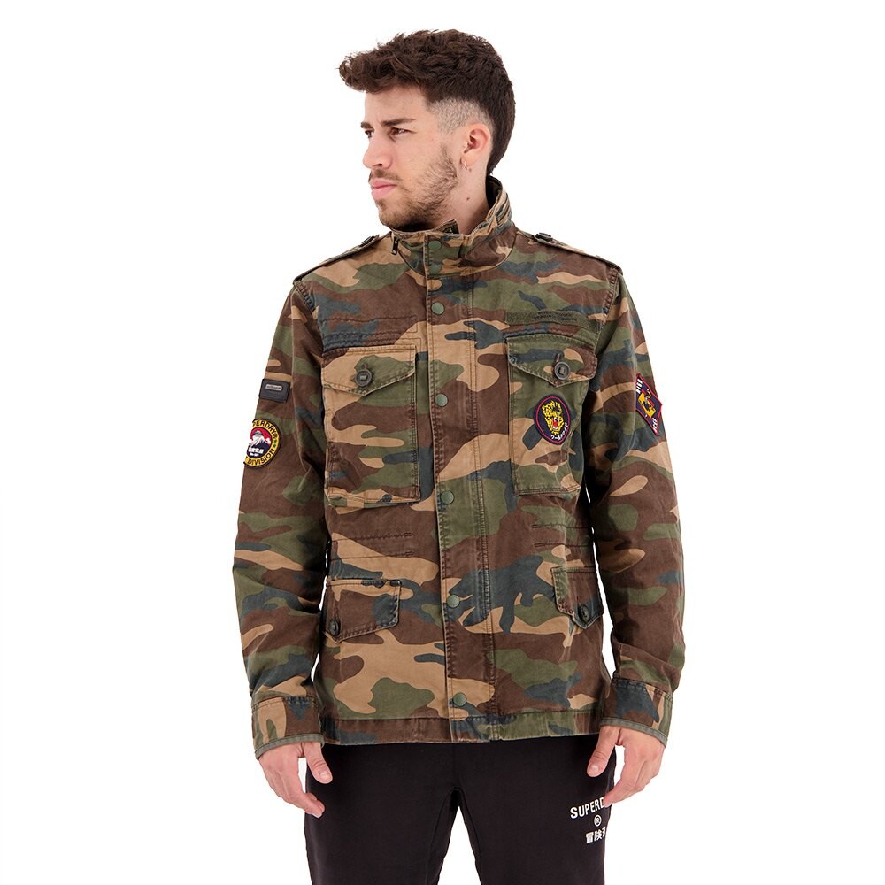 

Куртка Superdry Patched Field, коричневый