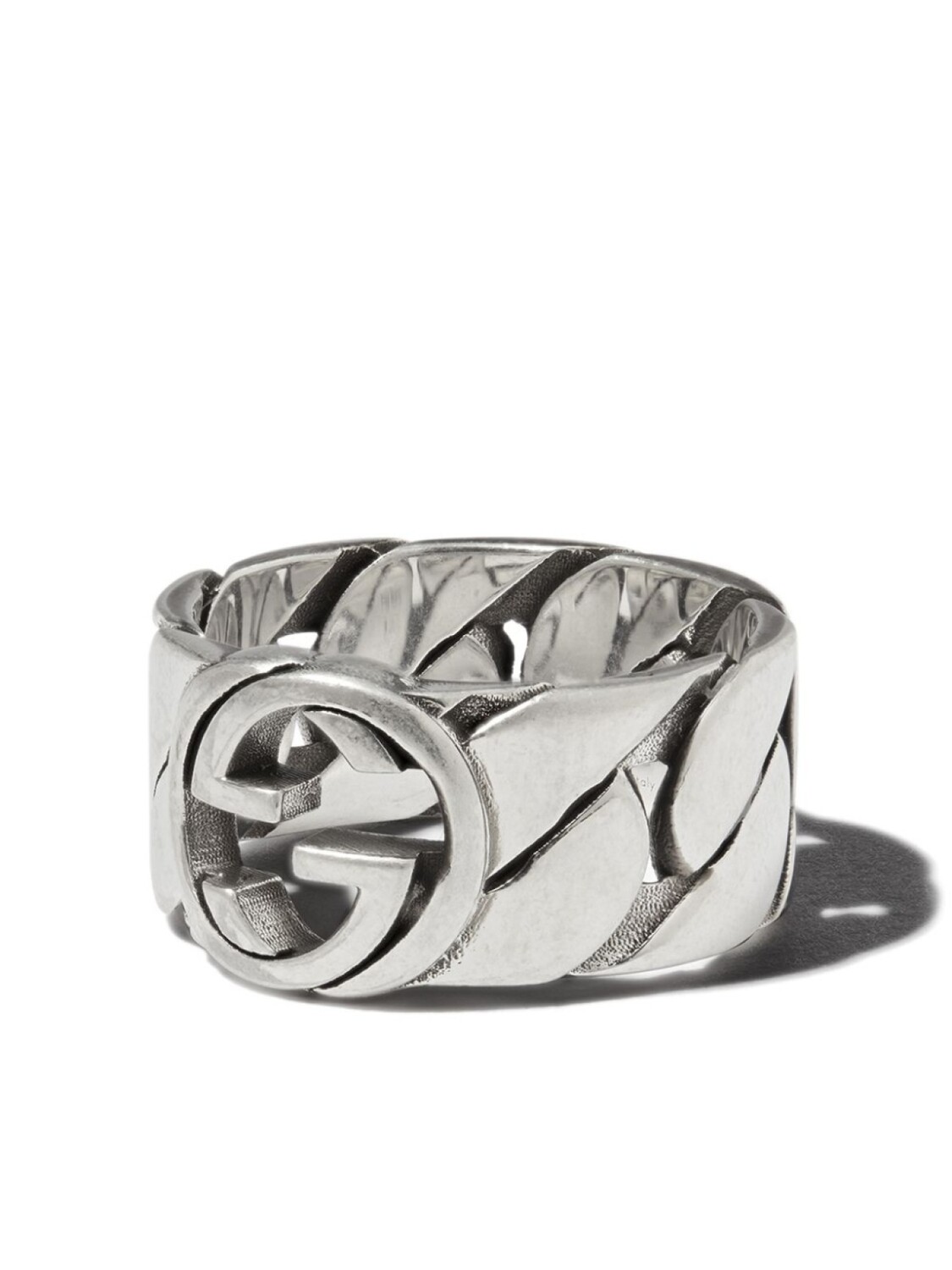 

Широкое кольцо с логотипом Interlocking G Gucci, серебряный