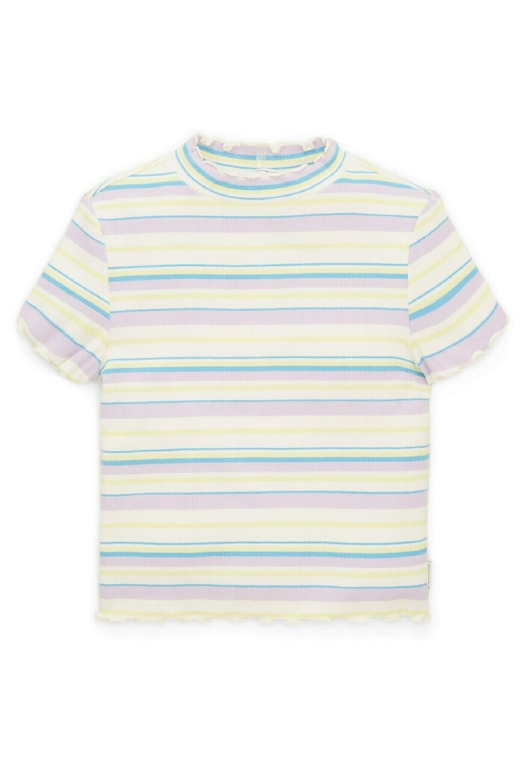 

Футболка с принтом CROPPED TOM TAILOR, цвет horizontal multicolor stripe