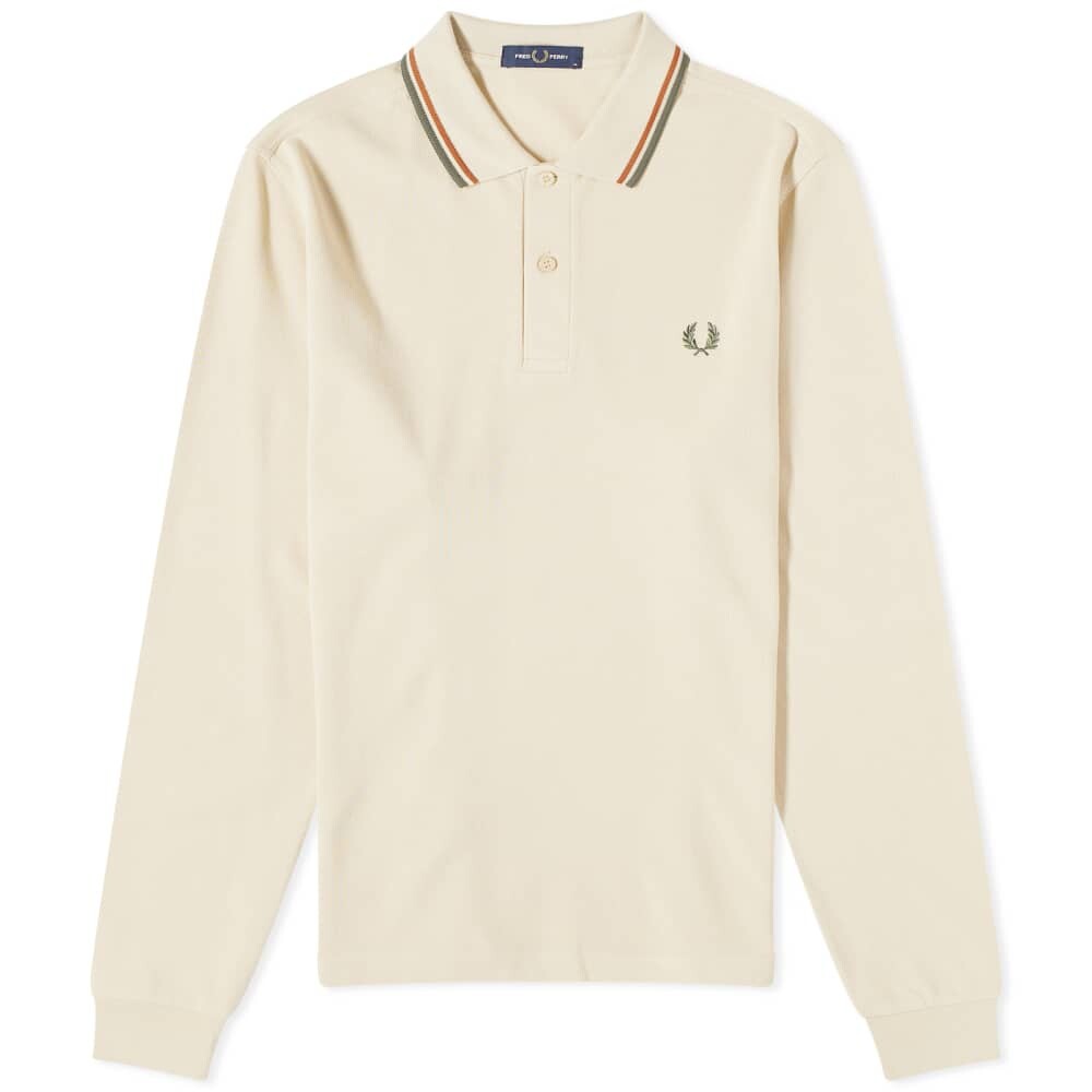 

Поло с длинными рукавами и двойным носком Fred Perry, бежевый