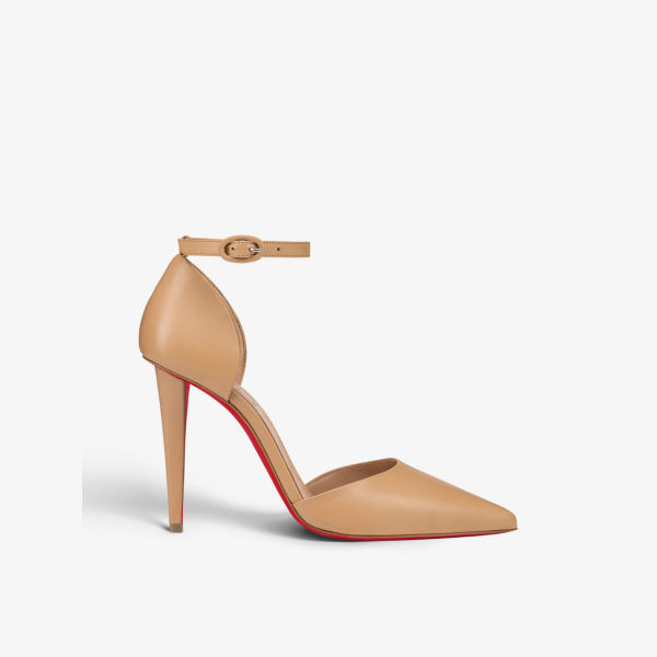 

Кожаные босоножки на каблуке Astrid Bride 100 Christian Louboutin, цвет nude